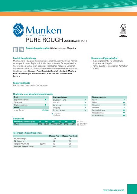 Munken Rough - Europapier