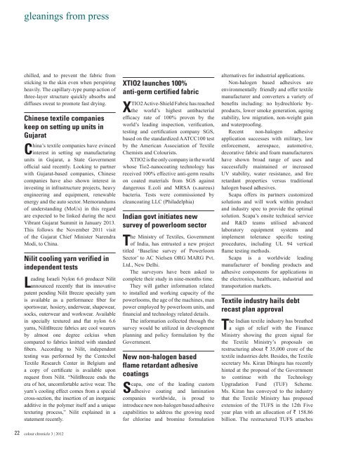 Colour Chronicle - Sept 2012 - Clariant