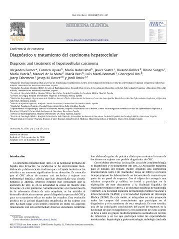 DiagnÃ³stico y tratamiento del carcinoma hepatocelular