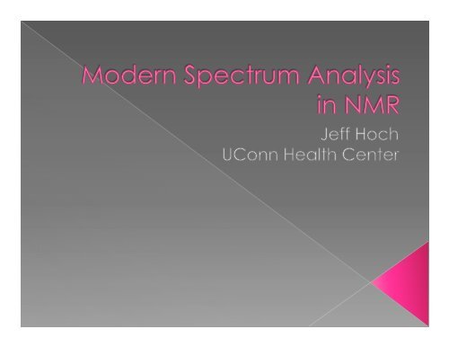 Modern Spectrum Analysis in NMR