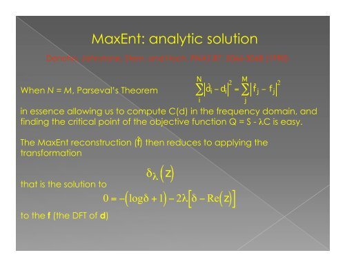 Modern Spectrum Analysis in NMR