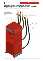 Montageanleitung Anschlussgarnitur mit WÃ¤rmemengenzÃ¤hler und ...