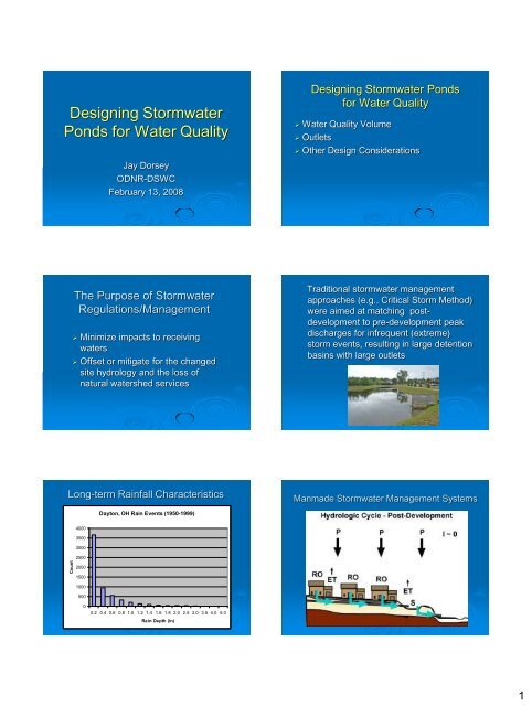 Designing Stormwater Ponds for Water Quality - Ohio EPA