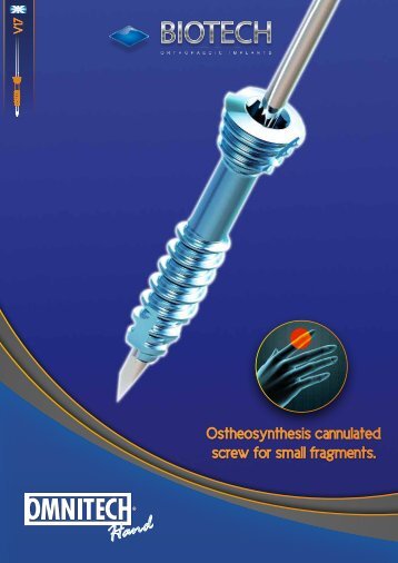 Ostheosynthesis cannulated screw for small fragments. - Biotech ortho