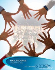 2012 Final Program - Pittcon