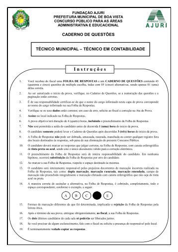 TECNICO EM CONTABILIDADE.pdf - FundaÃ§Ã£o Ajuri