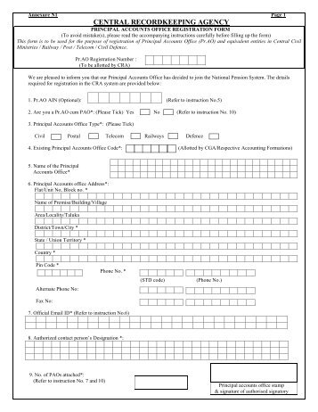 Form N1 : PrAO Registration - CRA - NSDL