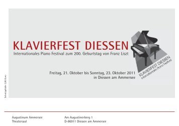 KLAVIERFEST DIESSEN - Klavierfest Ammersee