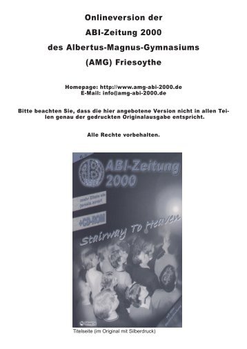 Onlineversion der ABI-Zeitung 2000 des Albertus-Magnus ...