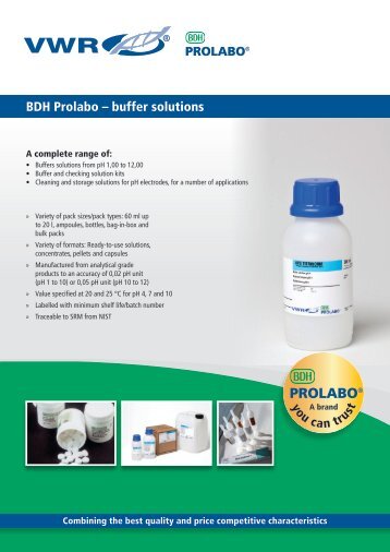 BDH Prolabo â buffer solutions