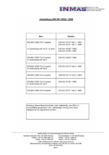 Info-Vortrag zur N 0010 (.pdf) - INMAS