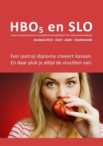 HBO brochure met een overzicht van alle HBO5 opleidingen in Oost ...