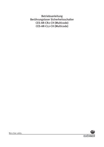 CES-AR-CL2-CH - EUCHNER GmbH + Co. KG