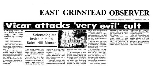 East Grinstead Observer - Moreaboutscientologycult.eu