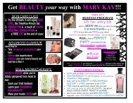 Get BEAUTY your way with MARY KAY!!!