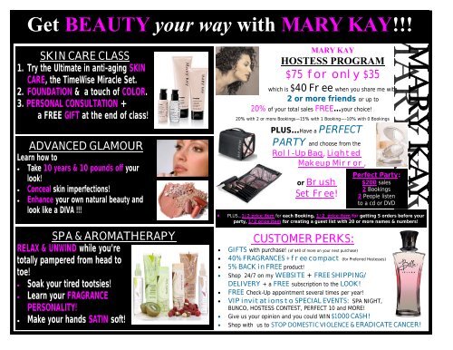 Get BEAUTY your way with MARY KAY!!!