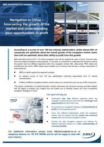 Navigation Trends in China - SBD