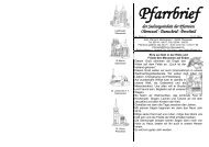 Pfarrbrief der Seelsorgeeinheit der Pfarreien Oberwesel - Damscheid