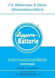 Informationsblätter - Bayern-Batterien