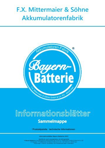 Informationsblätter - Bayern-Batterien