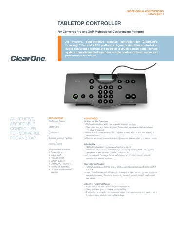 Tabletop Controller Datasheet - ClearOne