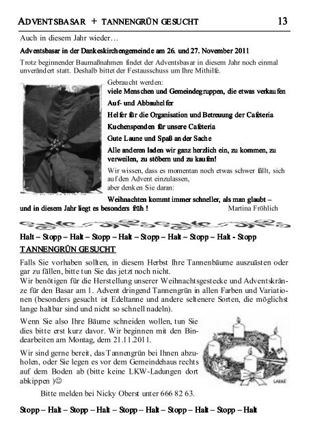 Okt..-Nov. 2011 - Dankeskirchengemeinde Goldstein