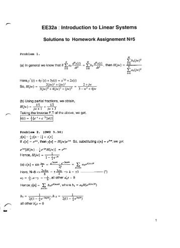 Solutions to Homework Assignment 5