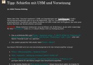 Schärfen mit USM- und Versetzen-Filter