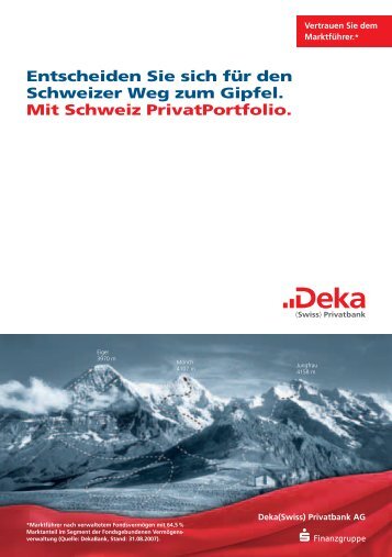 Schweiz Privatportfolio - Deka Investmentfonds