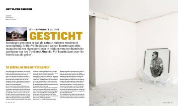 Artikel over project waarbij kunstenaars wonen en ... - Peeters, Bram