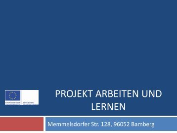 mehr über das Projekt (PDF 722 KB) - Diakonisches Werk Bamberg ...