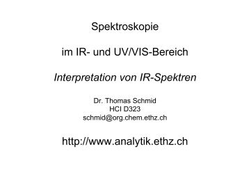 Interpretation von IR-Spektren
