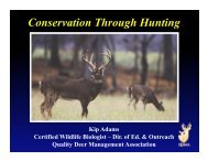 Kip Adams, Director of Education and Outreach, Quality Deer ...