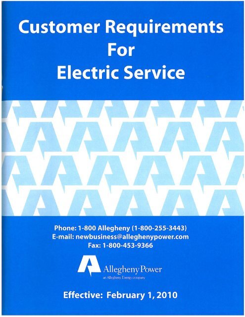 customer-requirements-for-electric-service-firstenergy