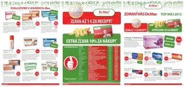 ZÄ½AVA AÅ½ 1 â¬ ZA RECEPT!* EXTRA ZÄ½AVA 10 ... - LekÃ¡reÅ Dr.Max