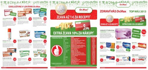 ZÄ½AVA AÅ½ 1 â¬ ZA RECEPT!* EXTRA ZÄ½AVA 10 ... - LekÃ¡reÅ Dr.Max