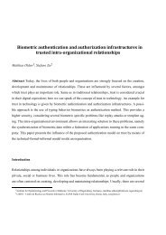 Biometric authentication and authorization infrastructures in trusted ...