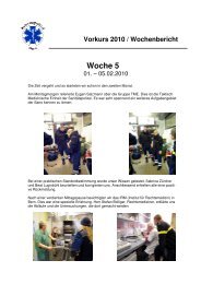 Vorkurs 2010 / Wochenbericht Woche 5 - auf sano-ausbildung.ch