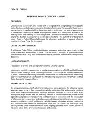 RESERVE POLICE OFFICER -- LEVEL I - the City of Lompoc!