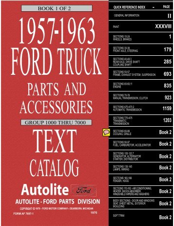 DEMO - 1957-63 Ford Truck Master Parts and Accessory Catalog