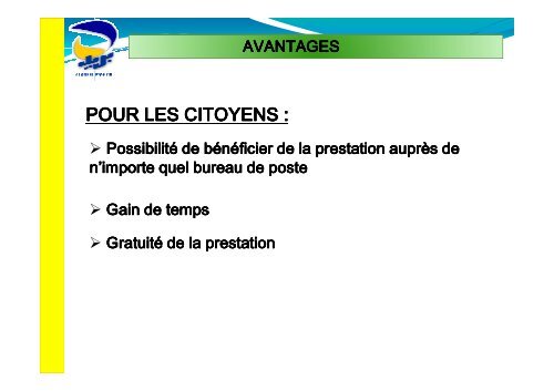 (Microsoft PowerPoint - Pr\351sentation prestation Alg\351rie Poste ...