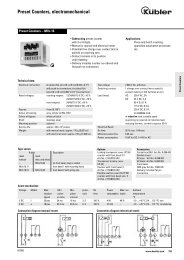 Preset Counters, electromechanical