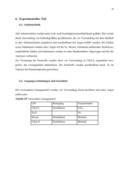 Inhaltsverzeichnis - Anorganische Chemie