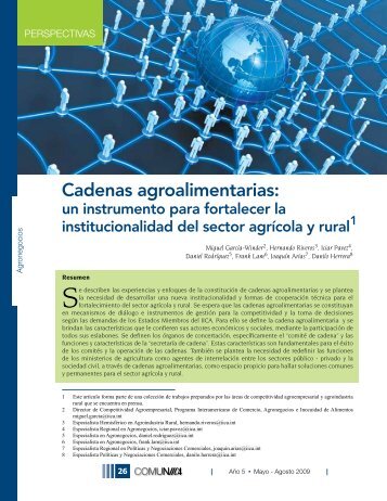 Cadenas agroalimentarias: - Instituto Interamericano de ...