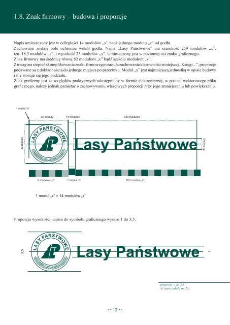 KsiÄga identyfikacji wizualnej - PaÅstwowe Gospodarstwo LeÅne ...