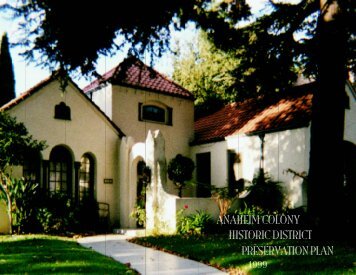Historic Preservation Plan - City of Anaheim