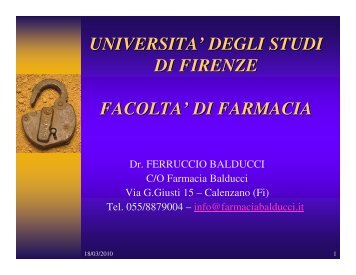 Presentazione Elementi di fitoterapia - farmacia Balducci