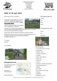 RSW 27-29 april 2012 Kampeerterrein - Scouting Marco Polo Delft
