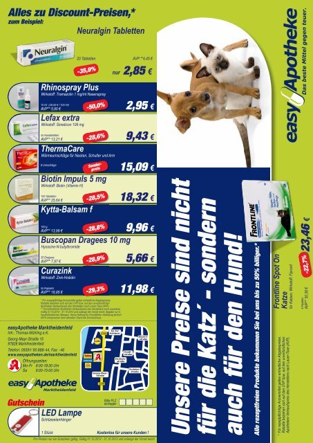 flyer marktheidenfel.. - easy Apotheke