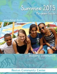 RCC Summer 2013 Program Guide (PDF) - Reston Community Center